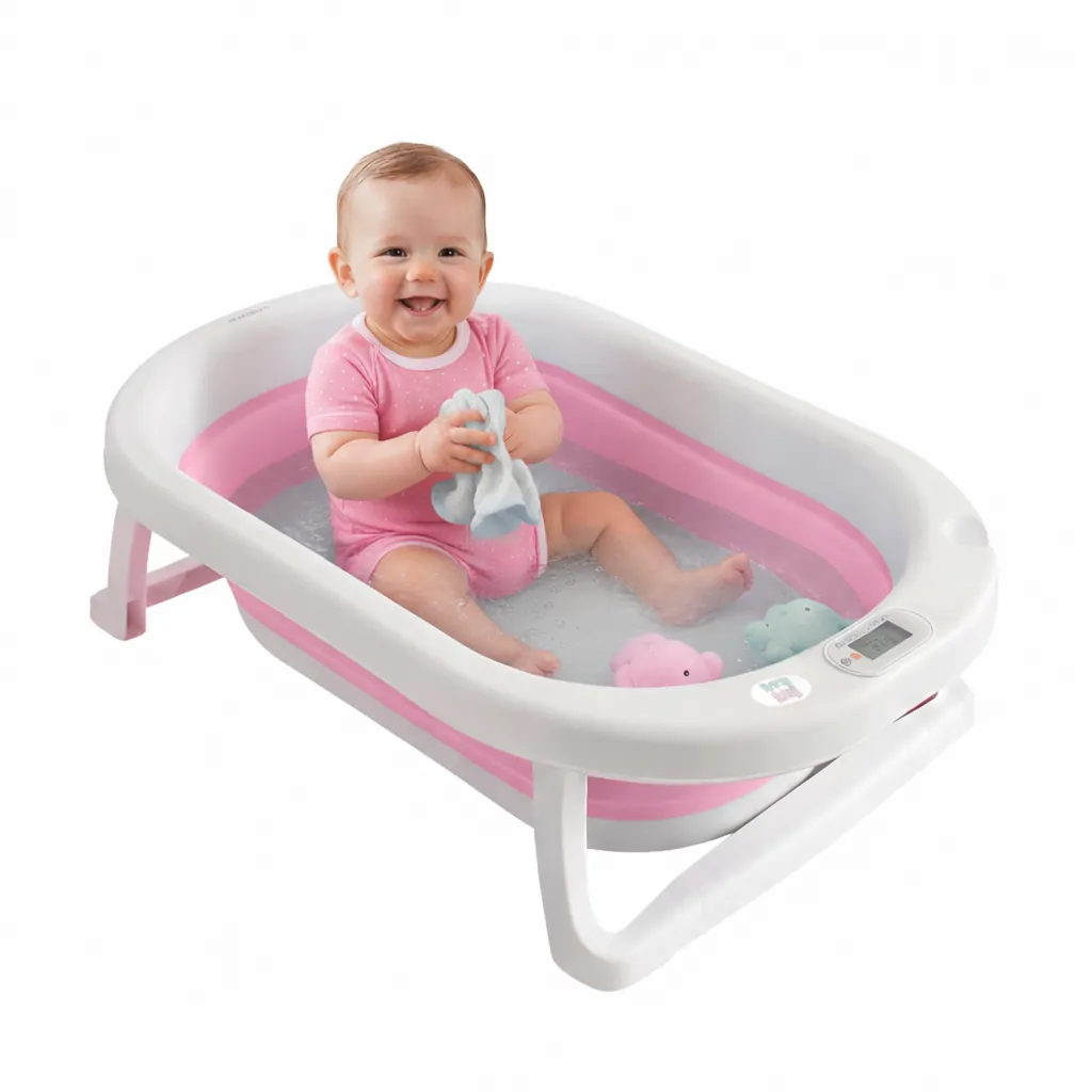 Bebê na banheira dobrável Toki Baby