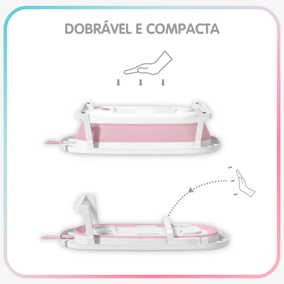 Banheira dobrável e compacta