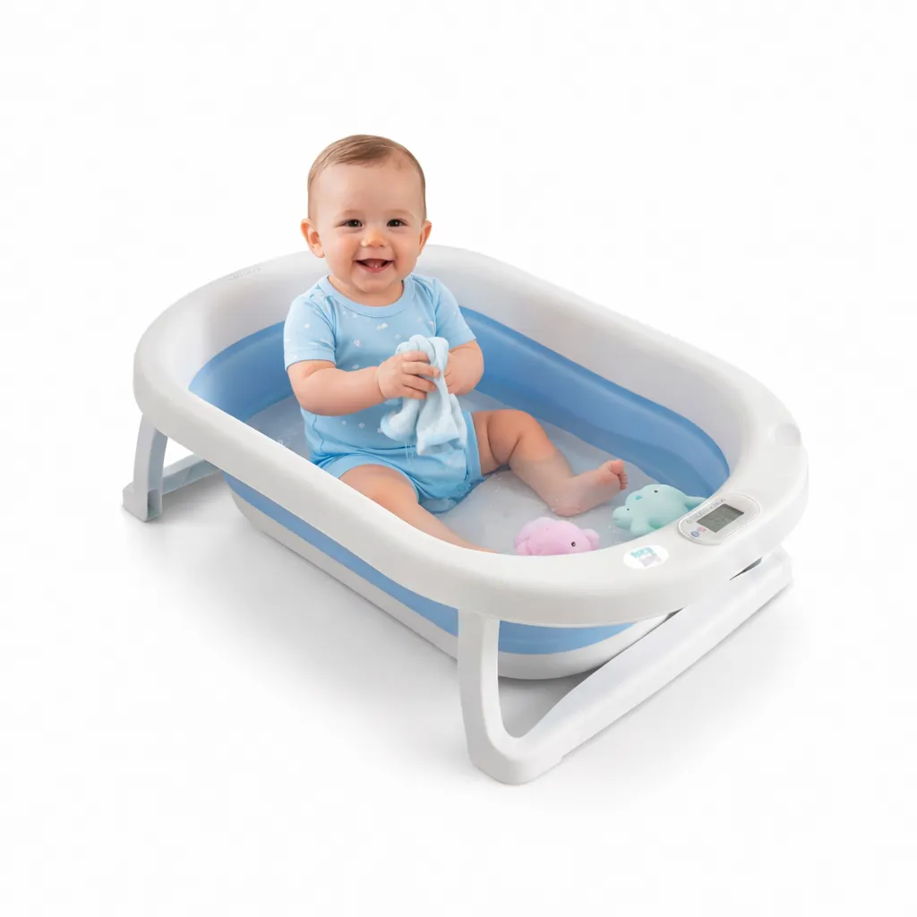 Bebê na banheira dobrável Toki Baby